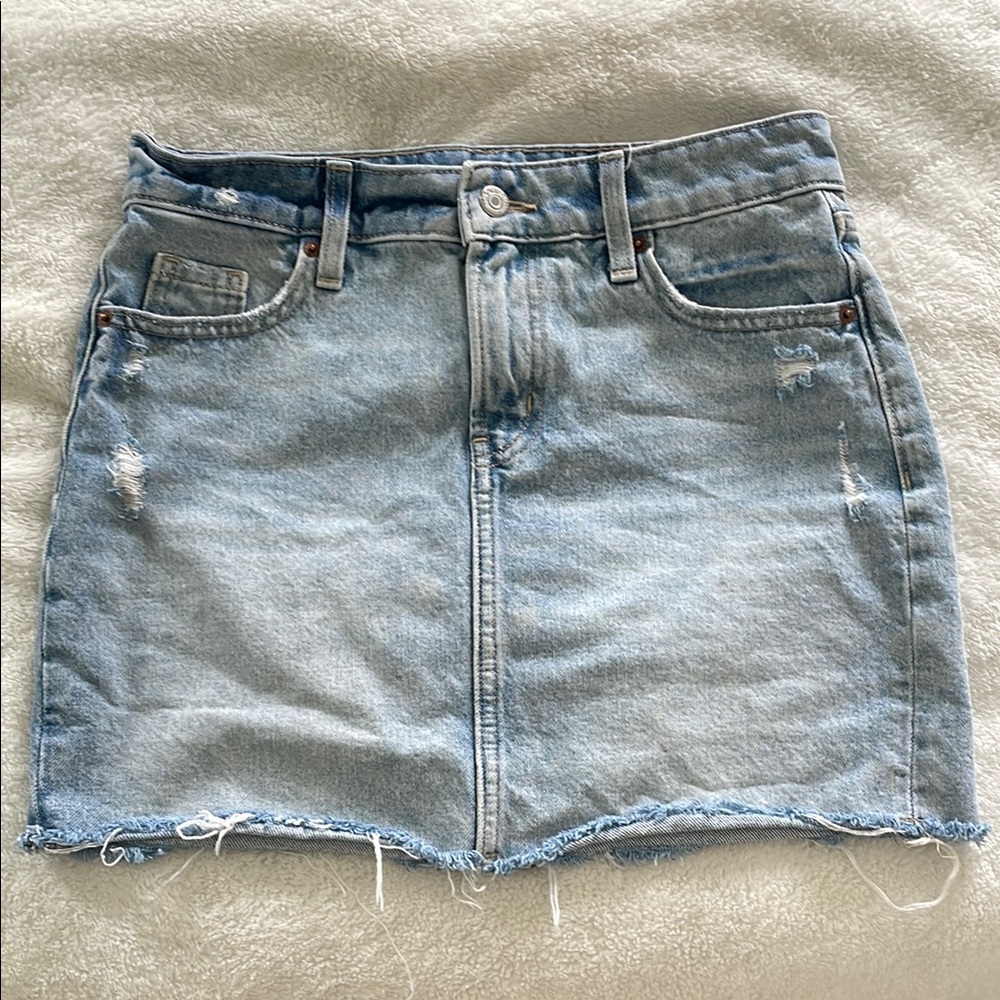 Mid-Rise Jean Skirt